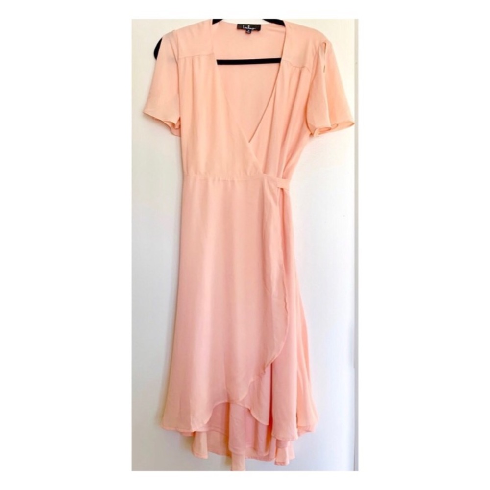 Beautiful Peach Wrap Dress